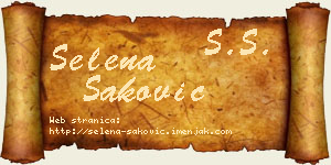 Selena Saković vizit kartica